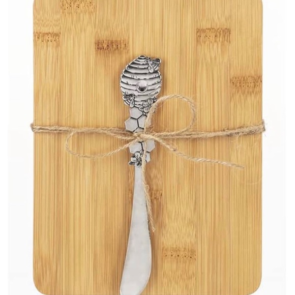 Silver and Tan Decorative Spoon Accent - Picture 3 of 4